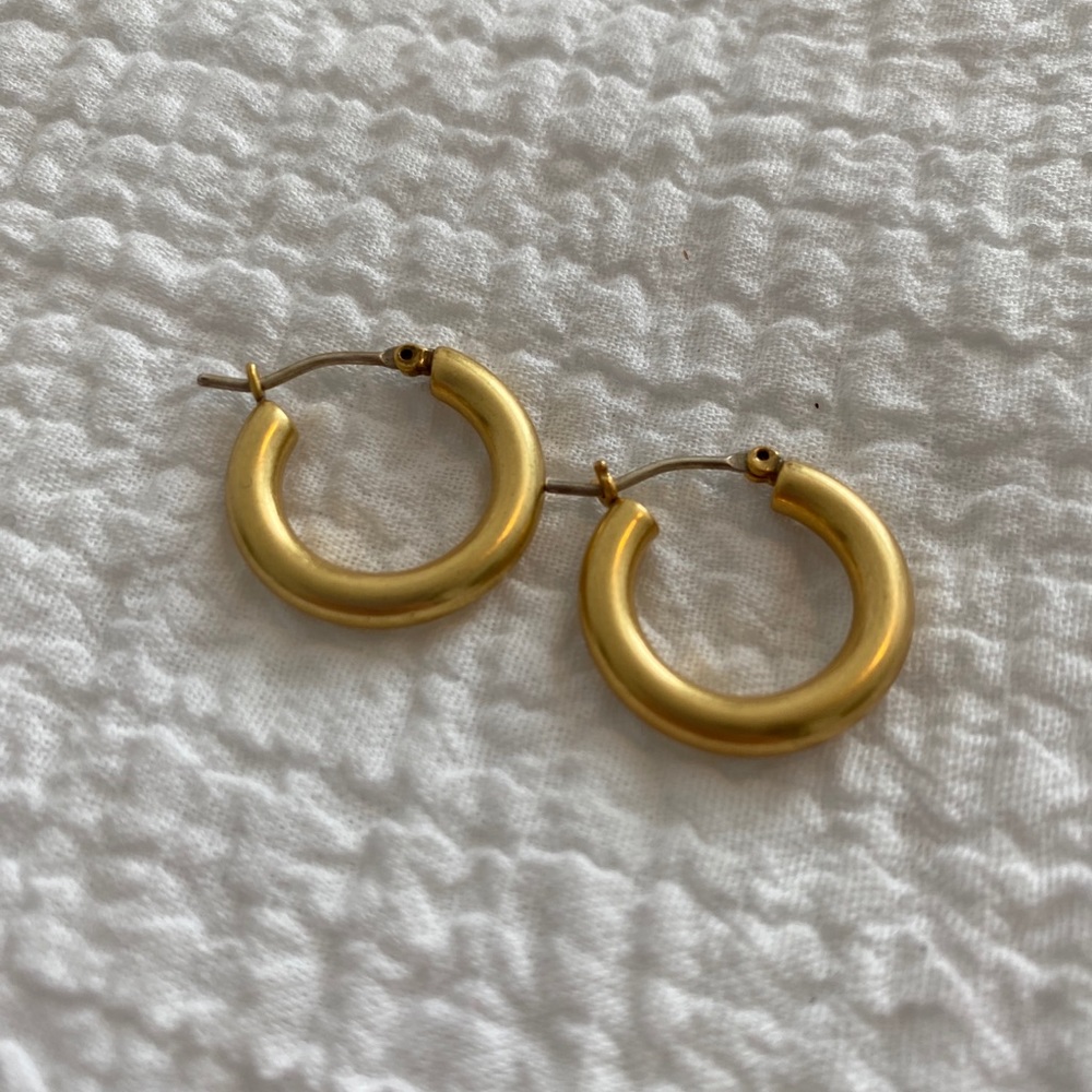 NWOT Madewell Chunky Small Hoop Earrings